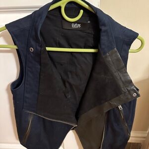 Cut25 by Yigal Azrouel Navy and Black Vest